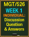 MGT/526 WK1 Discussion Question and Answer